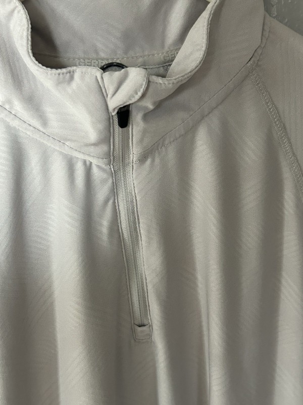 Men's Gerry Active Quarter Zip Jacket Pullover Long Sleeve Gray LG Breathable gallery