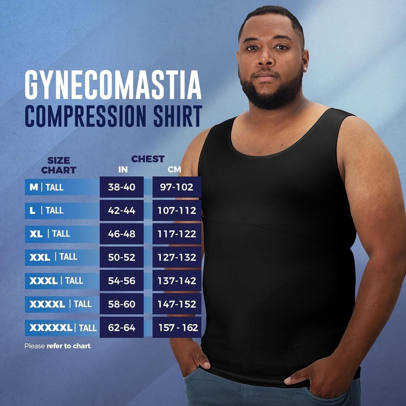 Comfortable Shaping Compression Tank Top for Men - Reduce Chest Appearance gallery