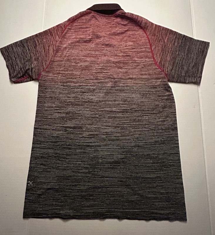 Lululemon Metal Vent Tech Polo Dark Red / White / Obsidian / Black Size Large gallery