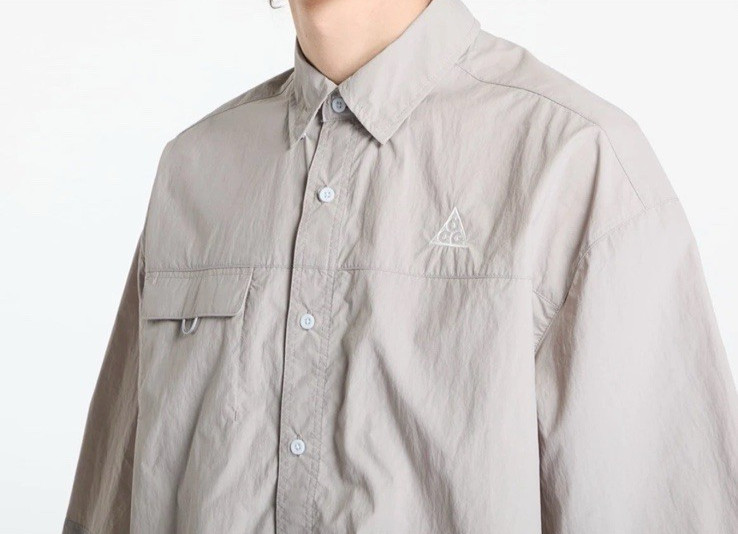 Nike ACG Orb Weaver Short Sleeve Shirt Mens Size L-Tall Grey UV Repel HJ2883-009 gallery