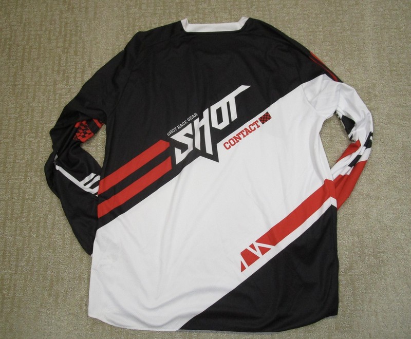 Shot Race Gear Jersey Shirt Mens XL Black Red White Contact Raceway Motocross gallery
