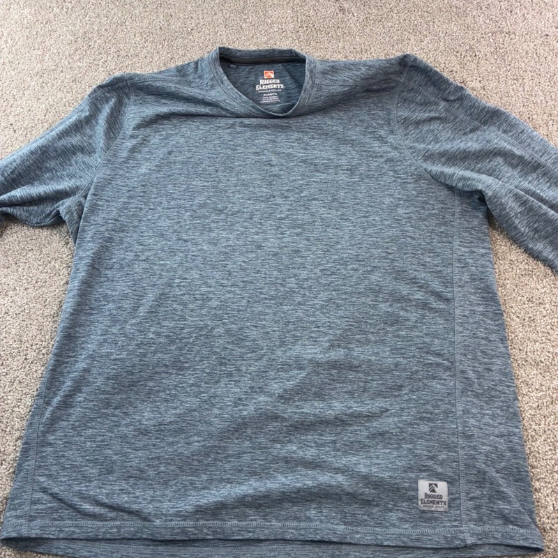 Rugged Elements Mens XL Gray Heather Performance Long Sleeve Athletic Casual gallery