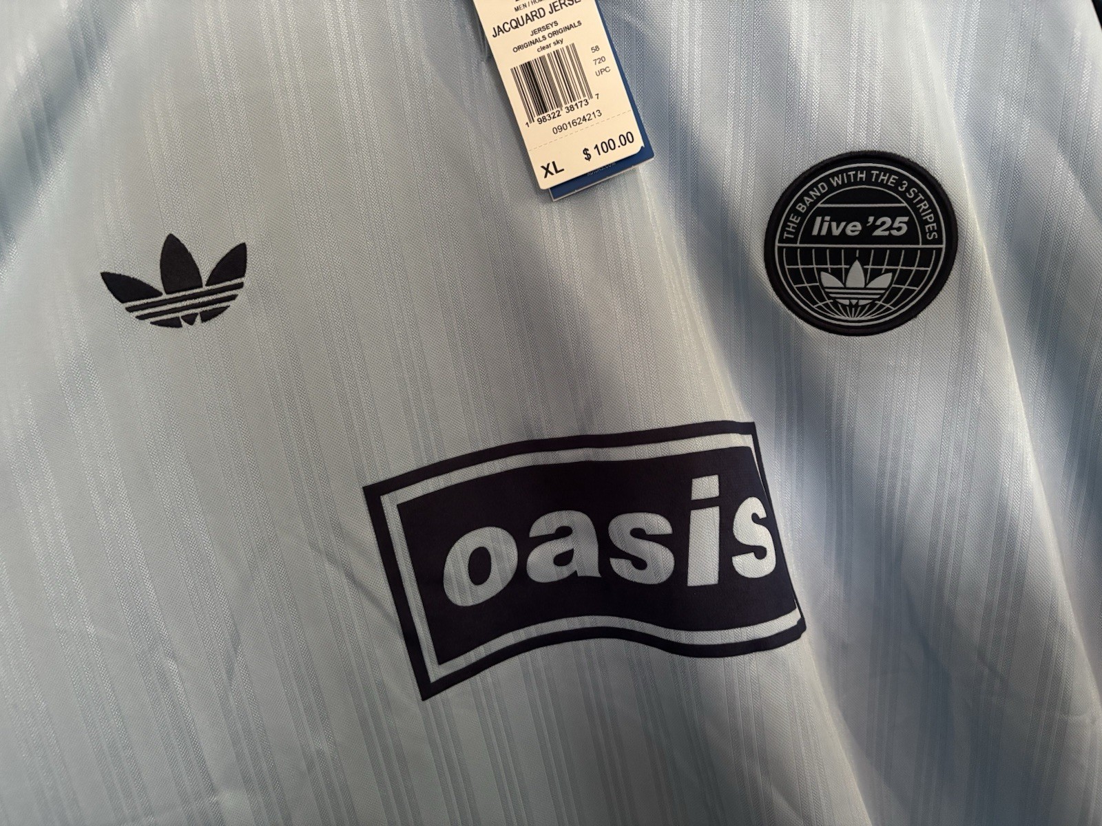 Adidas x Oasis Tour Jacquard Asia Sizing 'Clear Sky' Size XL gallery