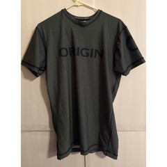 ORIGIN compressionMen’s Gray Short Sleeve Athletic T-Shirt LG Comfort Fit