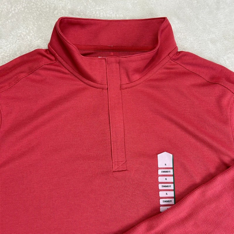 NWT Duluth Trading Co Knuckledown 1/4 Zip Pullover Top Mens XL Pink Standard Fit gallery