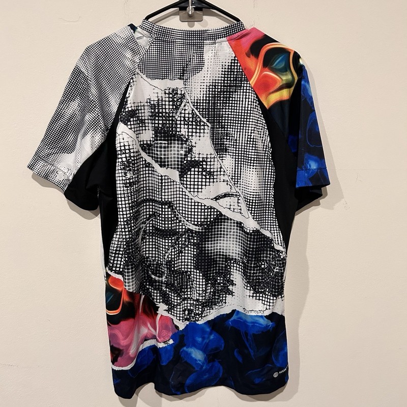 Adidas Men's USA Series Tennis Size XL court Printed Freelift Tee Shirt HC8535 gallery
