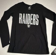 Logo Athletic Raiders NFL Women’s Long Sleeve T-Shirt XS Black Activewear NWT