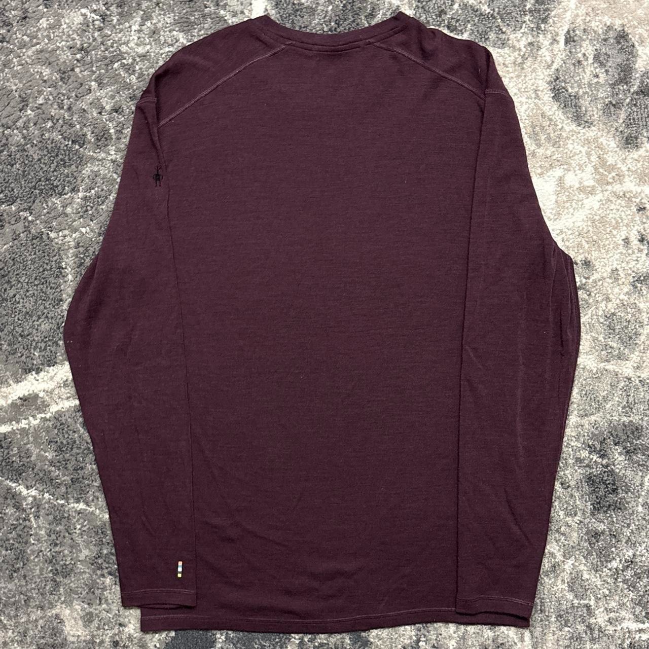 Smartwool Classic Thermal Merino Wool Base Layer Mens XL Sweater Red Burgundy gallery