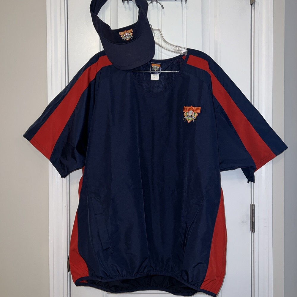 Cooperstown Short Sleeve Pullover Size Large And Visor Baseball Spring Travel