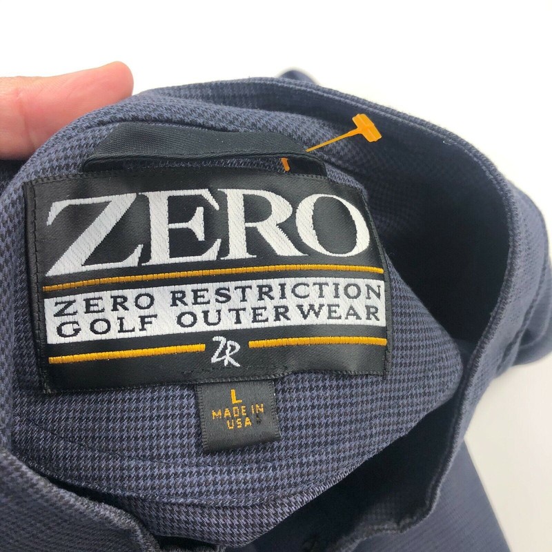 Zero Restriction Golf Large Men's Pullover No Stretch Wind Vest Check Blue gallery