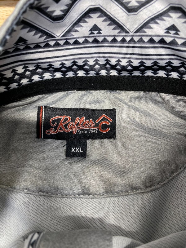 Rafter C 1/4 Zip Pullover Mens XXL Gray Southwestern Performance gallery