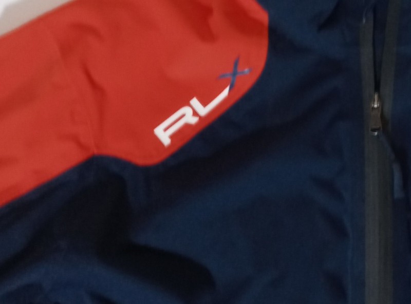 Ralph Lauren RLX Golf Airflow 1/2 Zip 2 Tone Pullover Men's Large Navy Blue Red gallery