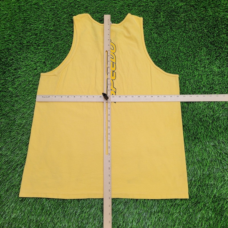 Vintage 90s Speedo Tank-Top L/XL 22x30 Yellow USA Made gallery