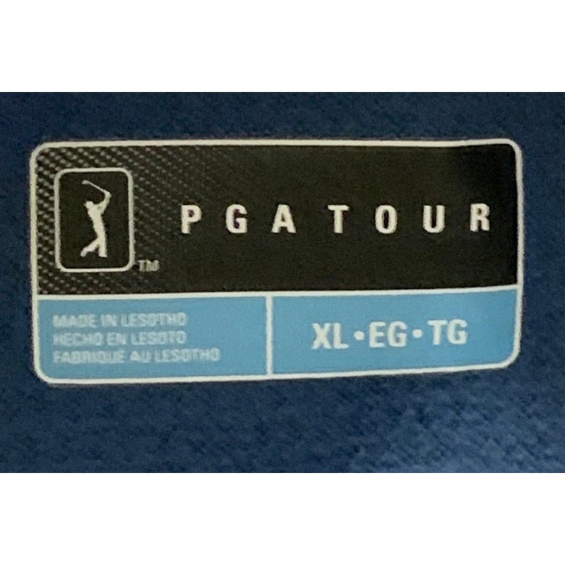 PGA Tour Mens Golf Shirt 2 Tone Blue Sz. XL Quarter Zip Pullover Pockets Sweater gallery