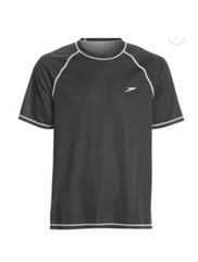 SPEEDO Athletic Shirt UV Protection Black Size Large NWT