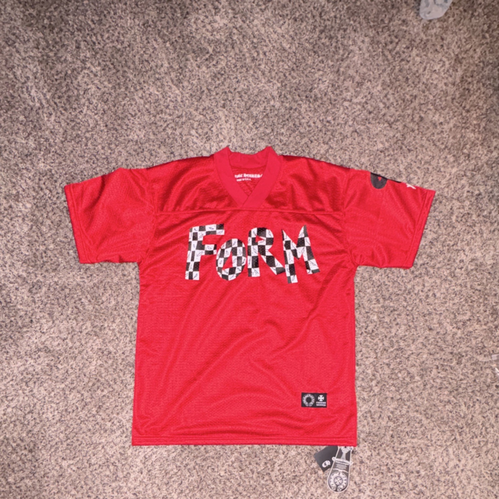 Chrome Hearts x Comme des Garçons Red Mesh Jersey Men's Size L Breathable gallery