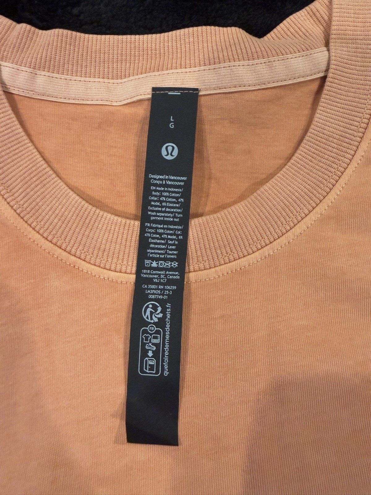 Lululemon Heavyweight Cotton Jersey T-Shirt Wash Siz: Large Color: DWSU LM3FKDS gallery