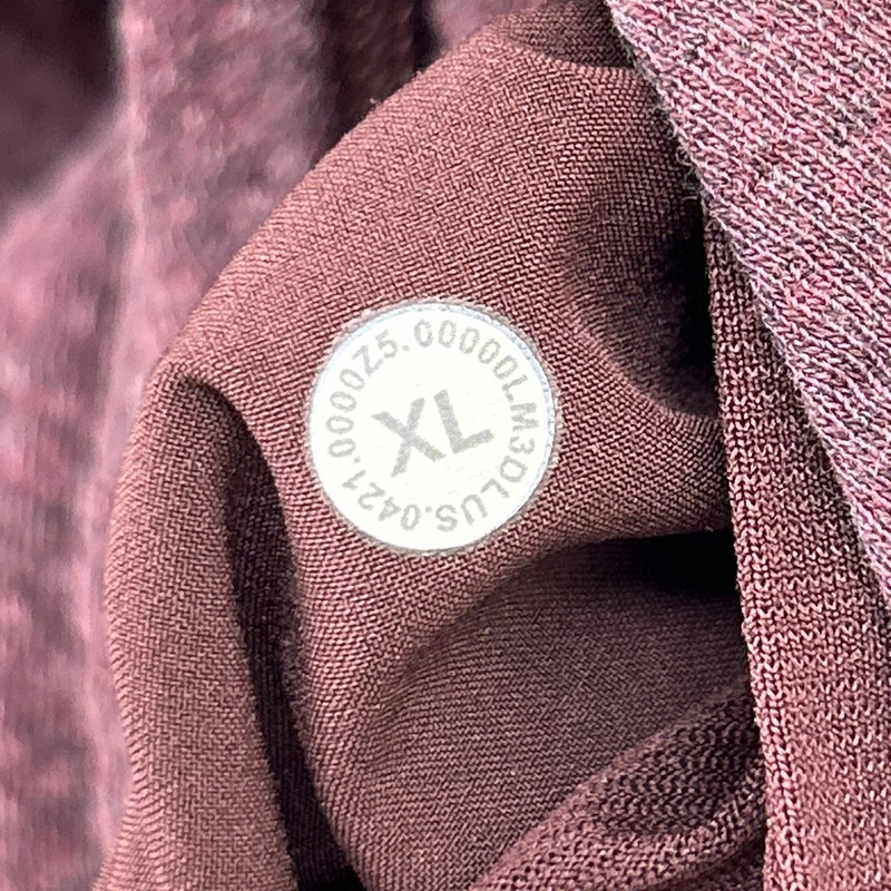 Lululemon At Ease 1/2 Zip Pullover Textured Double Knit Burgundy Men's XL gallery