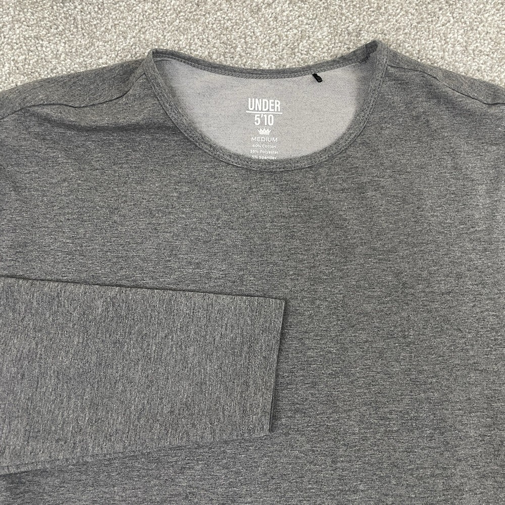 Under 5'10 Shirt Men M Gray Long Sleeve Activewear Performance Athletic Pullover