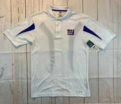 New York Giants NFL Mens Cool Base Performance Golf Polo Shirt Small Nwt White