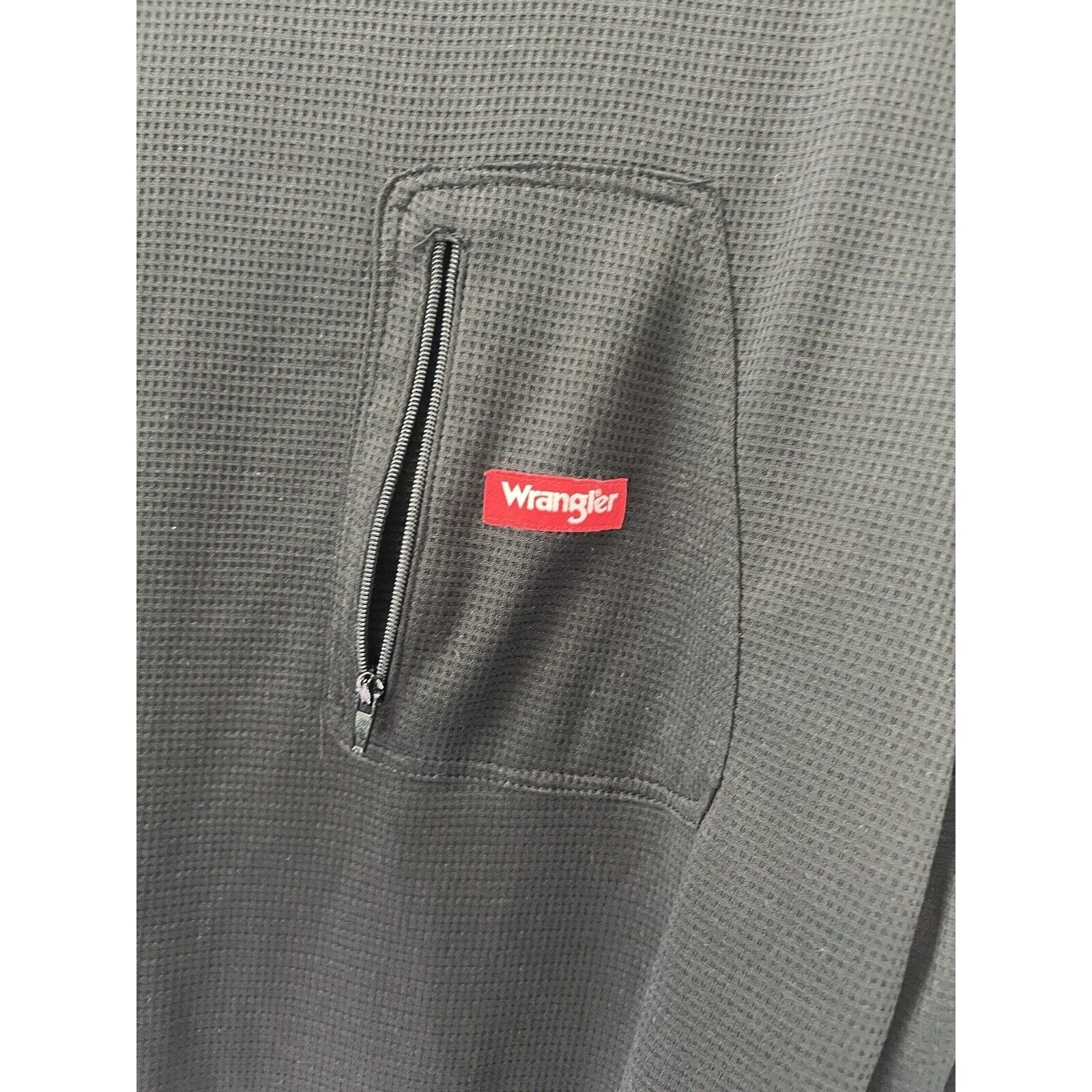 Wrangler Mens Medium Crew Neck Pullover Long Sleeve T Shirt Black gallery