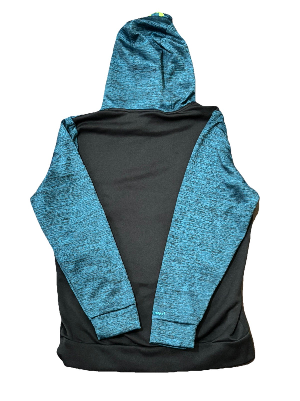Under Armour Pullover Hoodie Jacket Storm1 Loose Black Teal Sz XL Pockets gallery