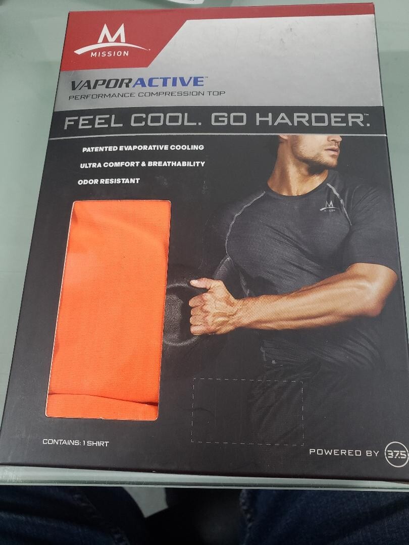 Mission VaporActive Performance Compression Shirt (Orange)--SIZE XL---L42 gallery