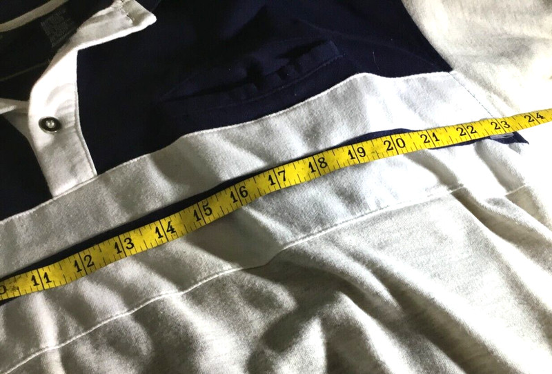 Mens Pullover White Navy Blue Cream Large Cotton Knightsbridge Pre-Owned gallery