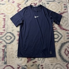 Nike Pro Men’s Dri-FIT Compression Shirt L Navy Blue Short Sleeve Athletic Top