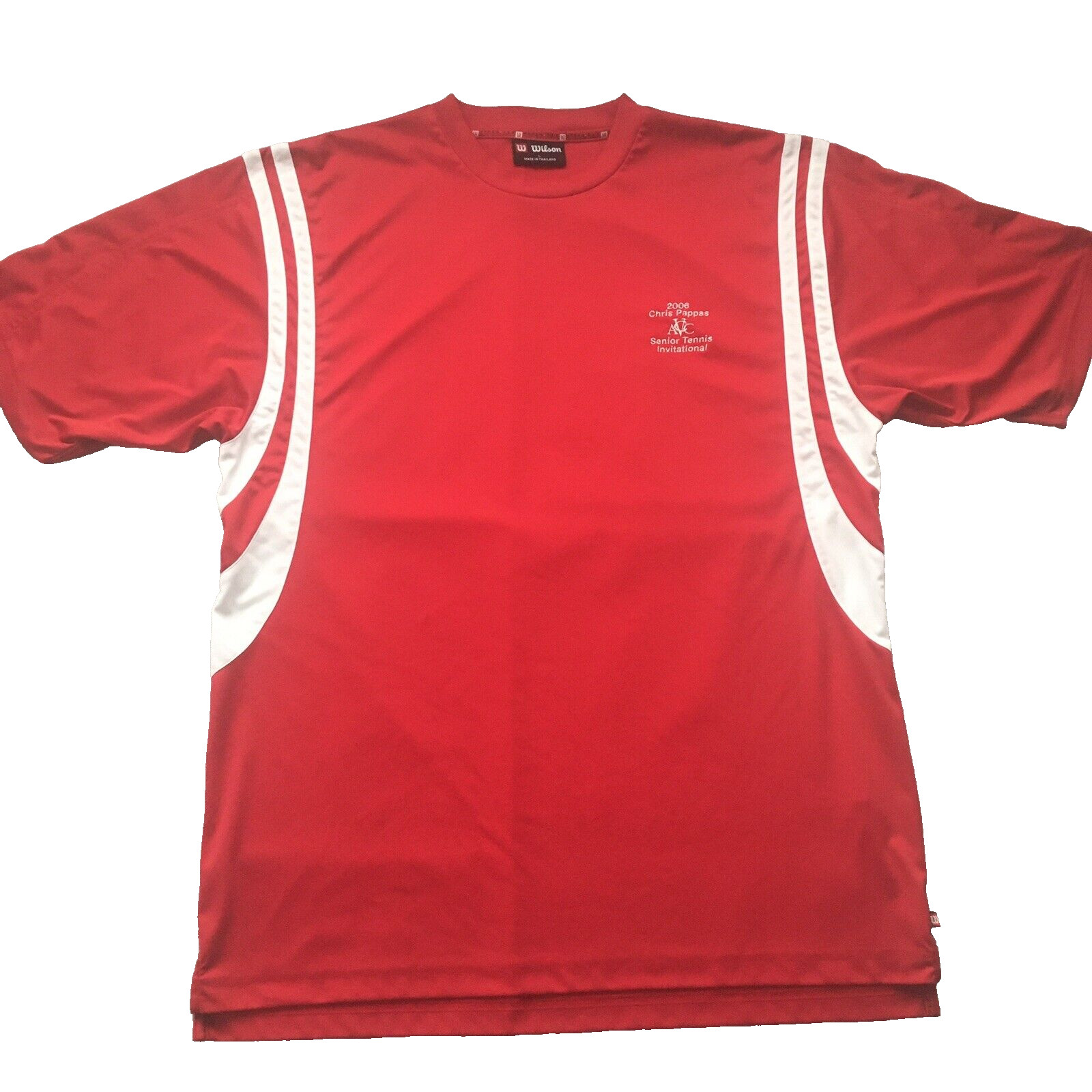 Wilson Hyper Tek T-Shirt Adult Large Red Athleisure Short Sleeves Tennis gallery