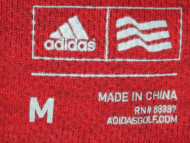 ADIDAS GOLF MENS M RED HEATHER 1/4 ZIP FLEECE POLO PULLOVER 100% POLYESTER 2016 gallery