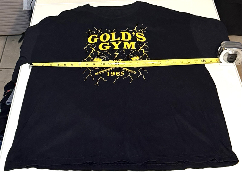 RARE Custom Gold’s Gym DOUBLE EXTRA LARGE 2XL PROVERBS BLACK T-Shirt *PRE OWNED* gallery