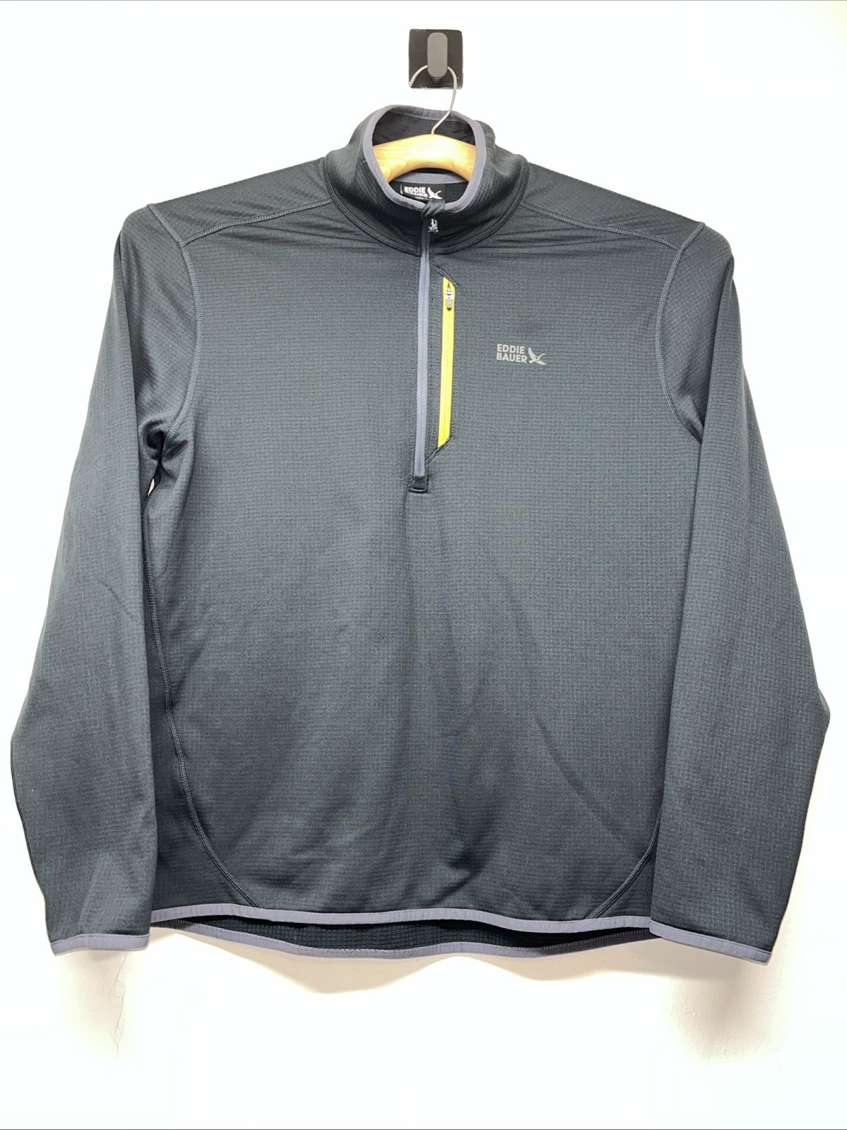 Eddie Bauer Men’s Activator Grid Fleece 1/2 Zip Pullover-Storm Grey Large gallery