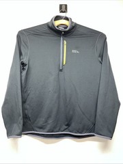 Eddie Bauer Men’s Activator Grid Fleece 1/2 Zip Pullover-Storm Grey Large