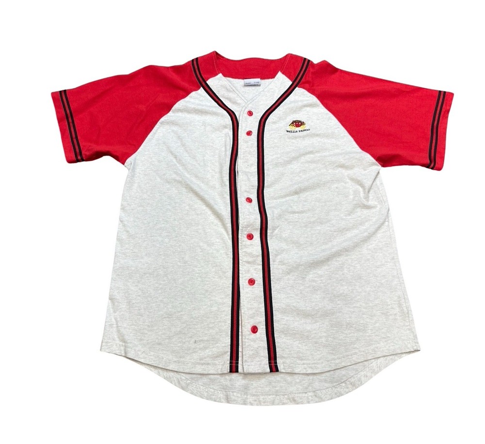 Vintage Wells Fargo Champion Men’s Baseball Jersey Size XL