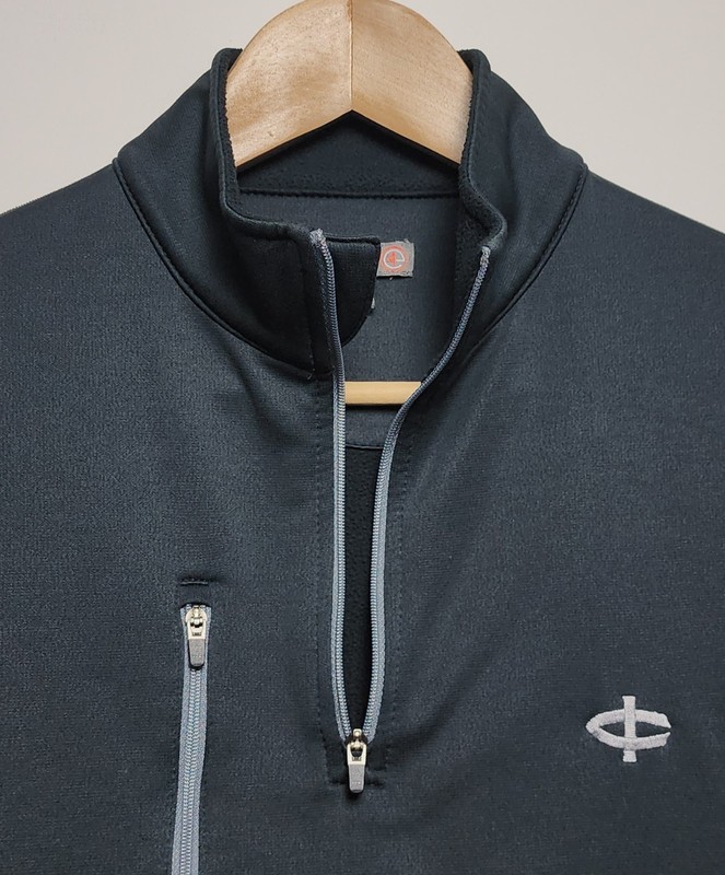 Peter Millar Element 4 Warmth 1/4 Zip Pullover Men's Small Black Fleece Lined gallery