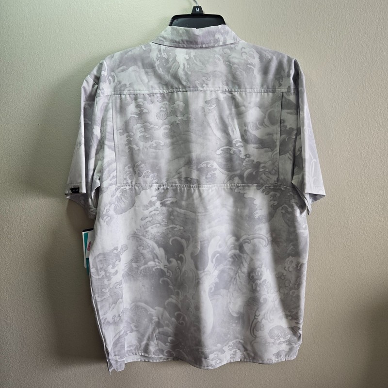 Realtree X Ocean + Coast Mens White Vented Fishing Button Up Shirt Size M gallery