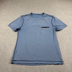 Lululemon Shirt Mens Medium Blue R.A.D. All Day Short Sleeve Athletic Gym