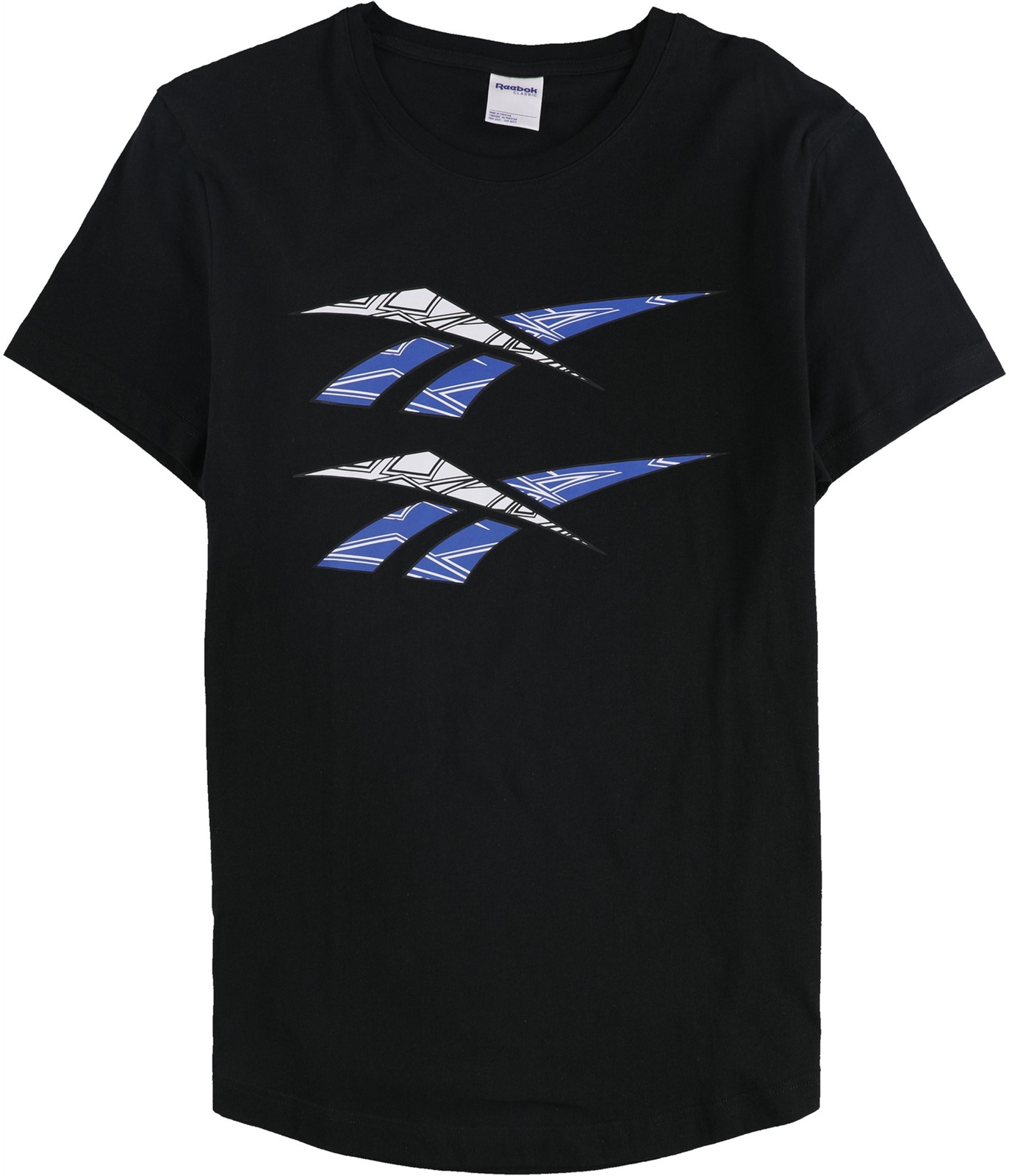 Reebok Mens Double Vector Logo Graphic T-Shirt, Black, Medium gallery