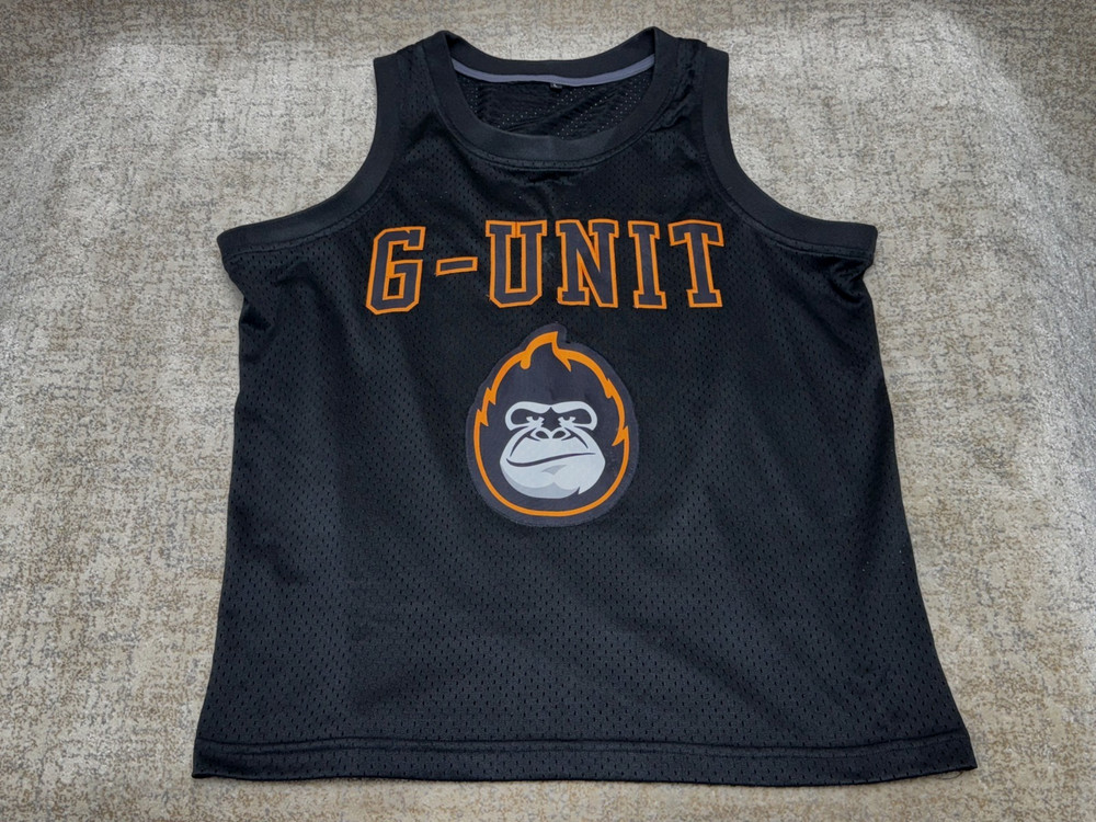 G Unit Booker 1 Basketball Jersey Mens L Black Mesh Gorilla Logo - LARGE