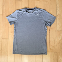 Adidas Climalite Gray Athletic Running Training T-Shirt Mens Medium M Logo