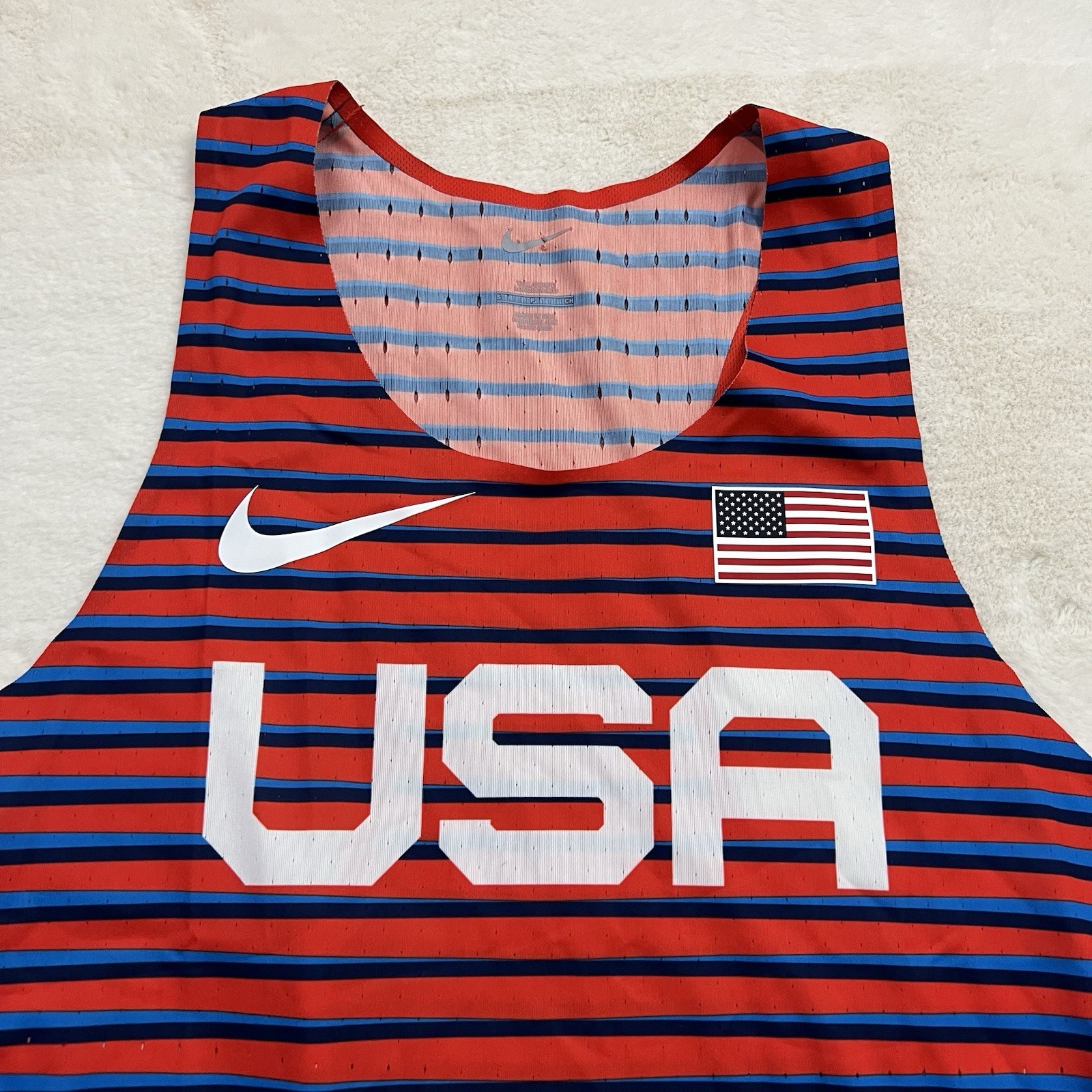Nike Pro Elite Team USA Track & Field Running Singlet AO8502-602 Men’s Sz S Tall gallery