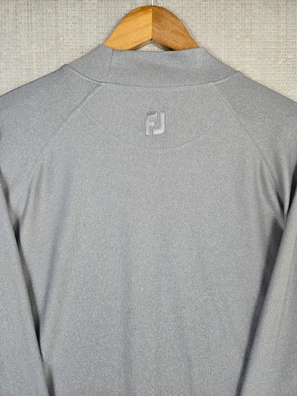 FOOTJOY Size Large Mens Mock Neck Thick Long Sleeve Performance Golf Shirt Gray gallery