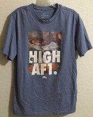 Nike Sportswear Men’s “HIGH AF1” Blue T-shirt Air Force Sz Medium blue Tee B806
