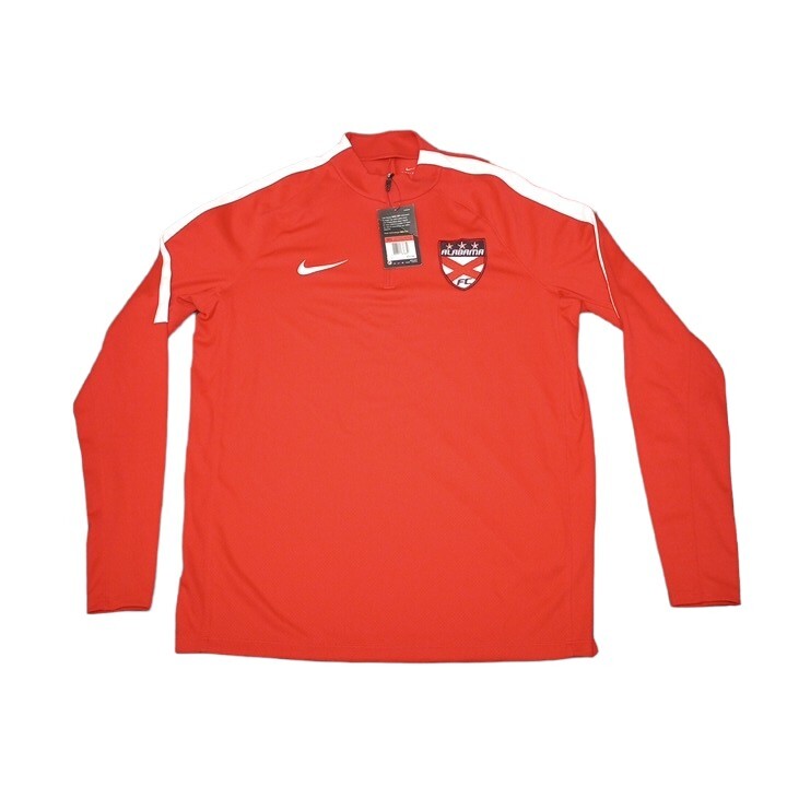 Nike Dri-Fit Men's Large Pullover Long Sleeve Solid Red Alabama FC Soccer NWT