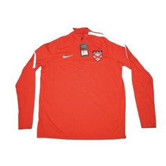 Nike Dri-Fit Men’s Large Pullover Long Sleeve Solid Red Alabama FC Soccer NWT