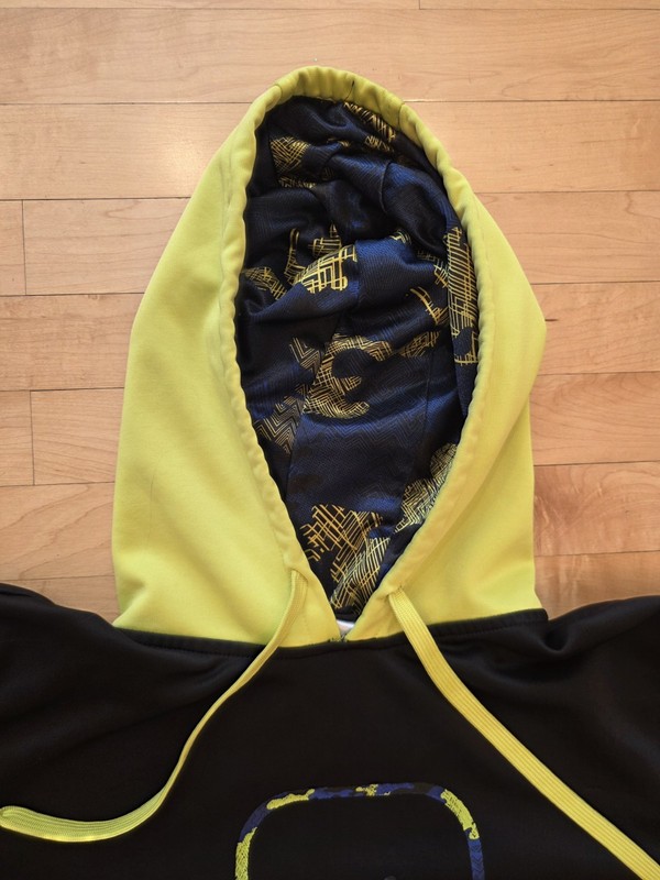 AND1 Mens Size M Black Yellow Pullover Hoodie Sweatshirt Shirt gallery