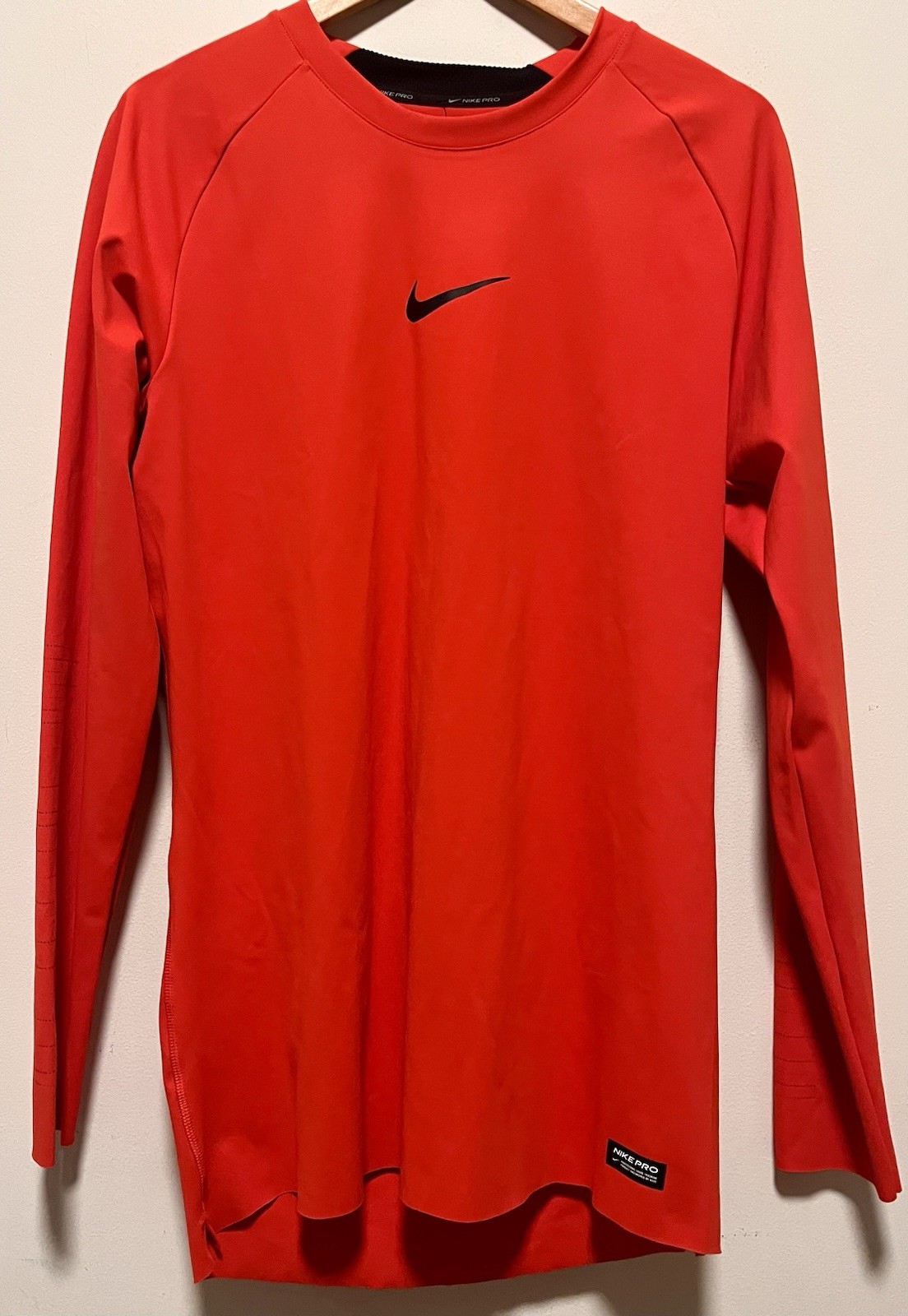 Nike Pro ADV Dri-Fit LS Shirt Red Black DM5531-634 Men's Size 2XLarge New gallery