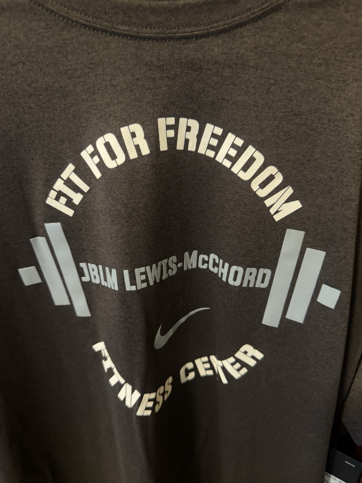 Nike Pro T Shirt Men's Size XL Brown “Fit For Freedom” Short Sleeve Athletic Tee gallery