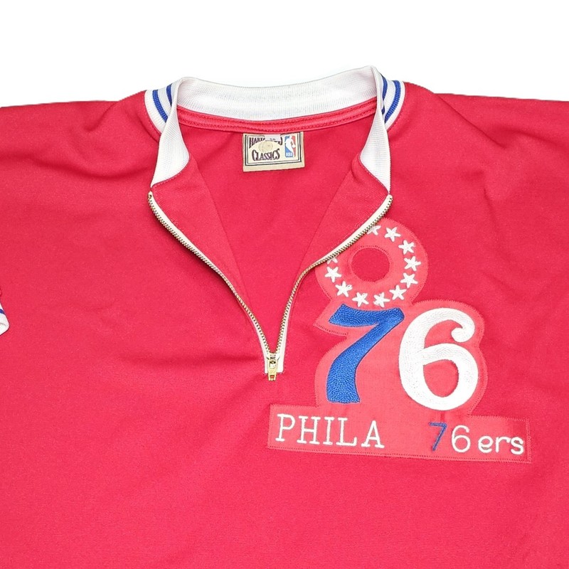 Mitchell & Ness Classics NBA Philadelphia 76ers Sz 56 3XL Quarter Zip Pullover gallery